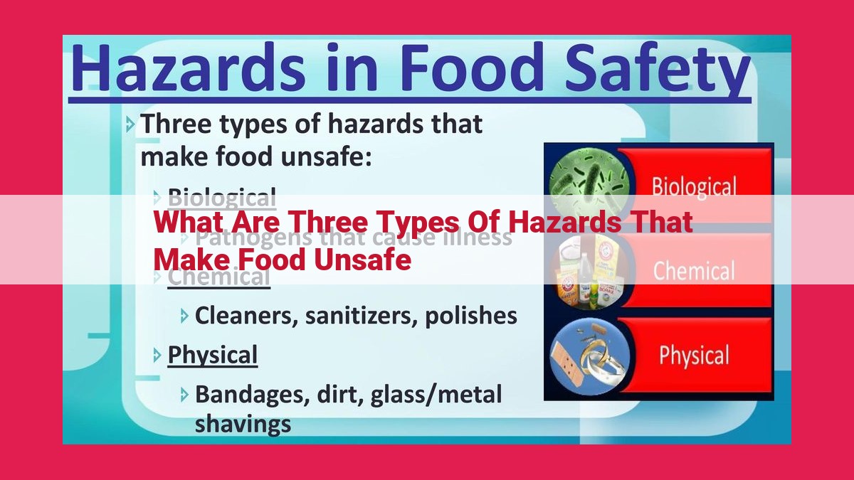 what are three types of hazards that make food unsafe