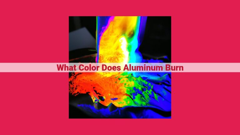 what color does aluminum burn