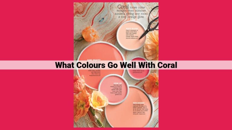 what colours go well with coral