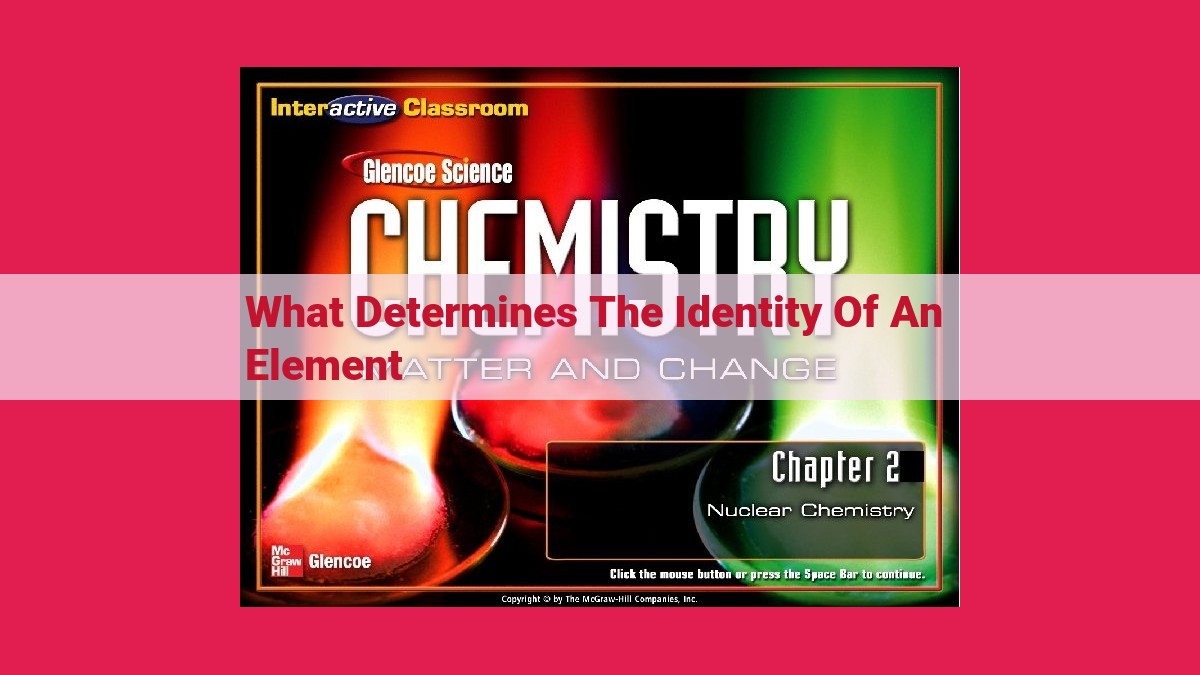 what determines the identity of an element