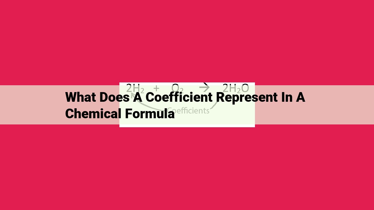 what does a coefficient represent in a chemical formula