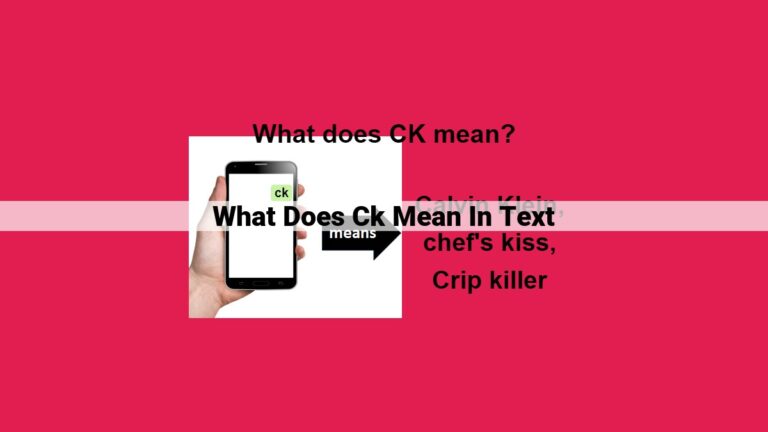 what does ck mean in text