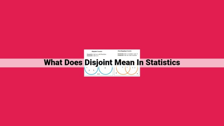 what does disjoint mean in statistics