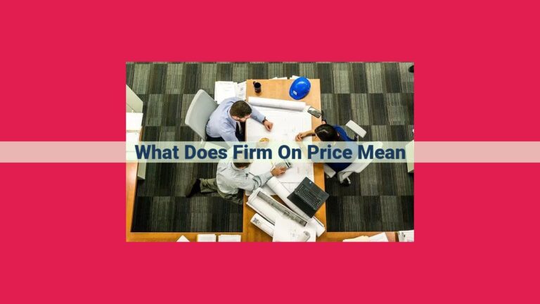 what does firm on price mean