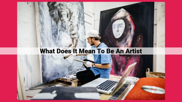 what does it mean to be an artist