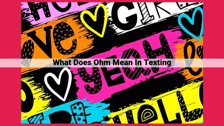 what does ohm mean in texting