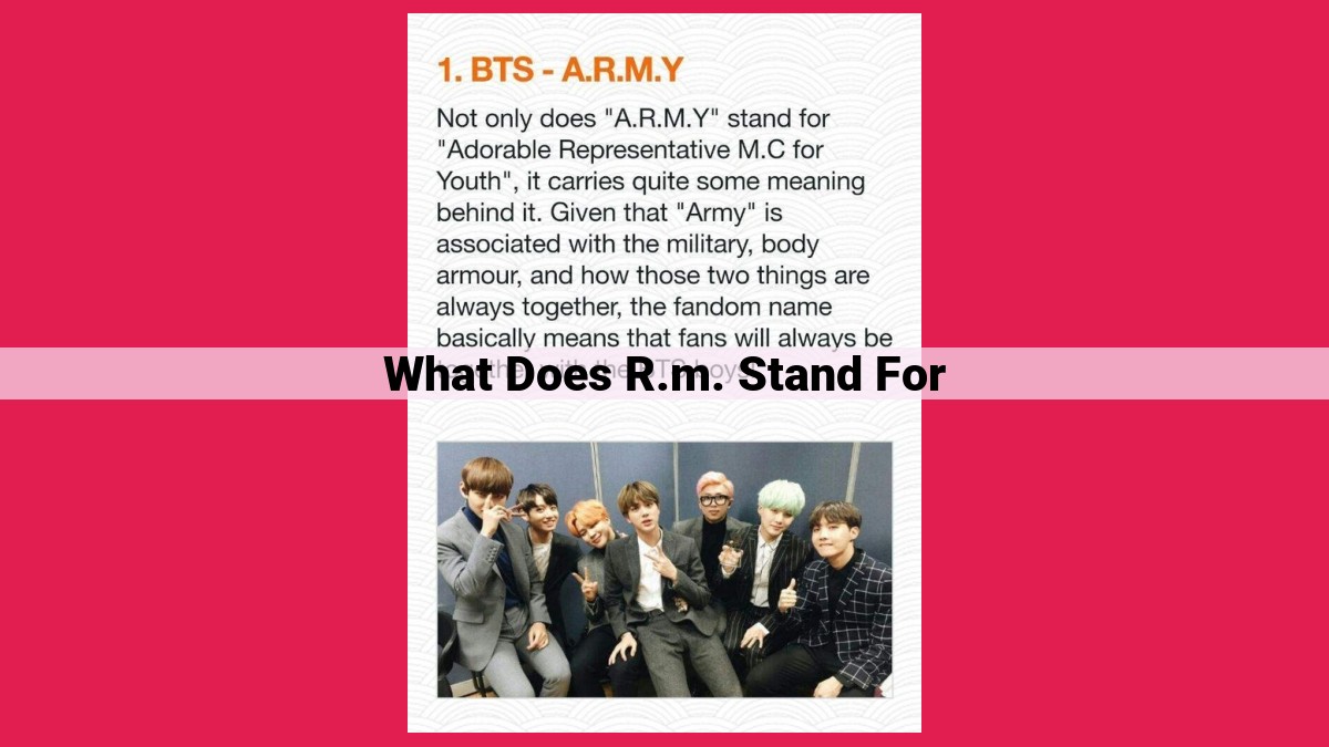 what does r.m. stand for