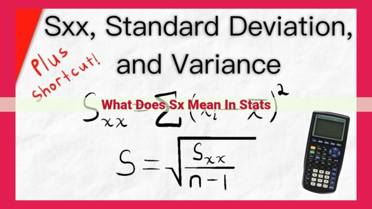 what does sx mean in stats