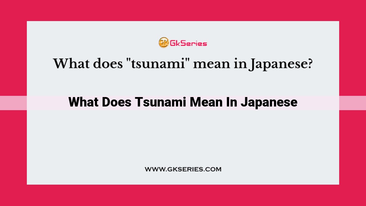 what does tsunami mean in japanese