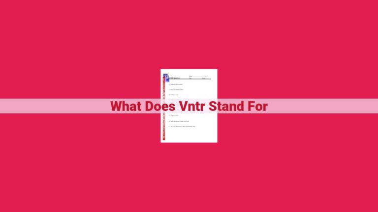 what does vntr stand for