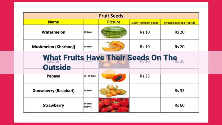 what fruits have their seeds on the outside