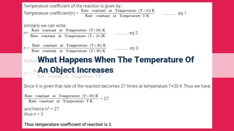 what happens when the temperature of an object increases