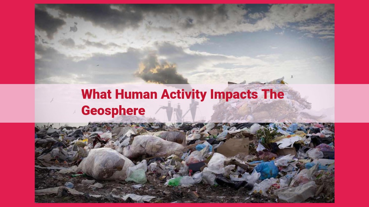 what human activity impacts the geosphere