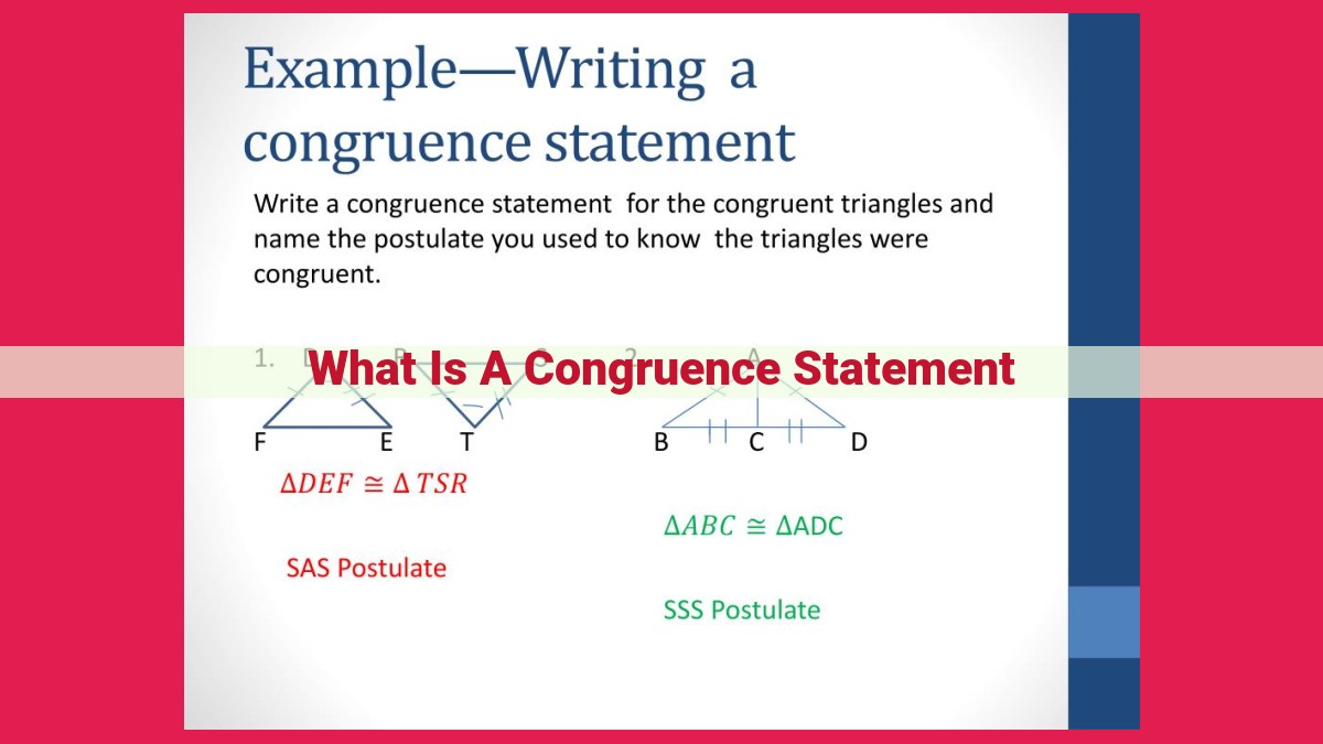 what is a congruence statement