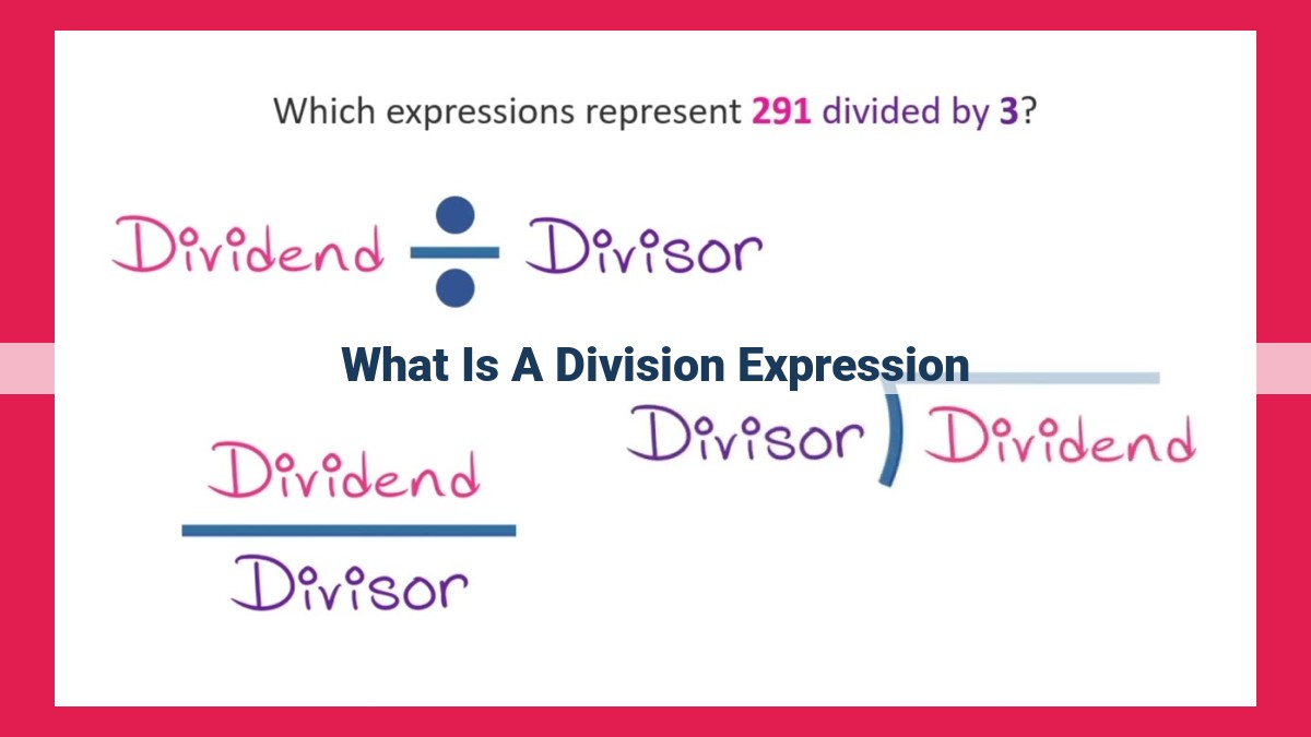 what is a division expression