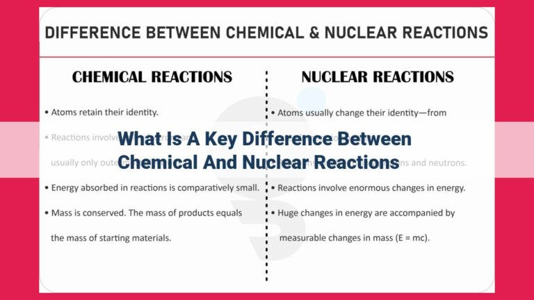 what is a key difference between chemical and nuclear reactions