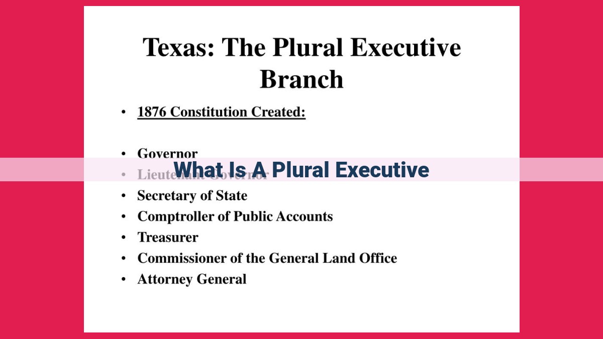 what is a plural executive