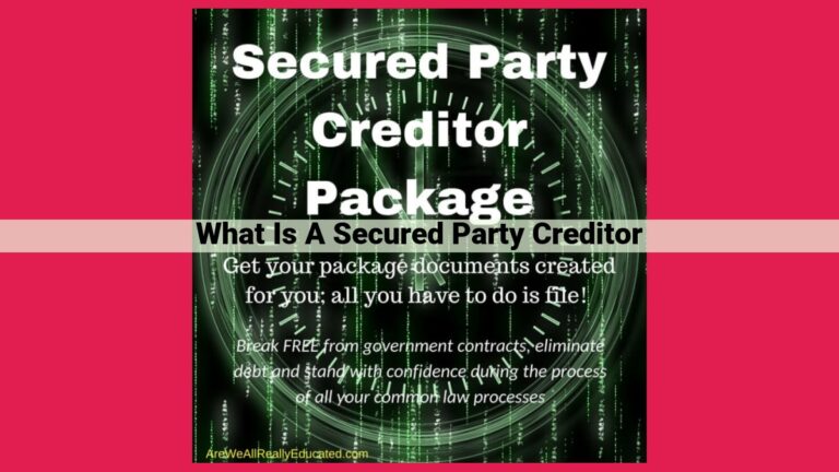 what is a secured party creditor