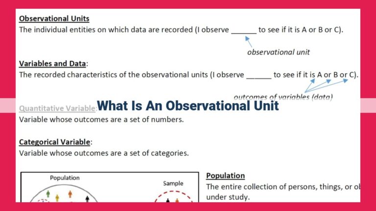 what is an observational unit