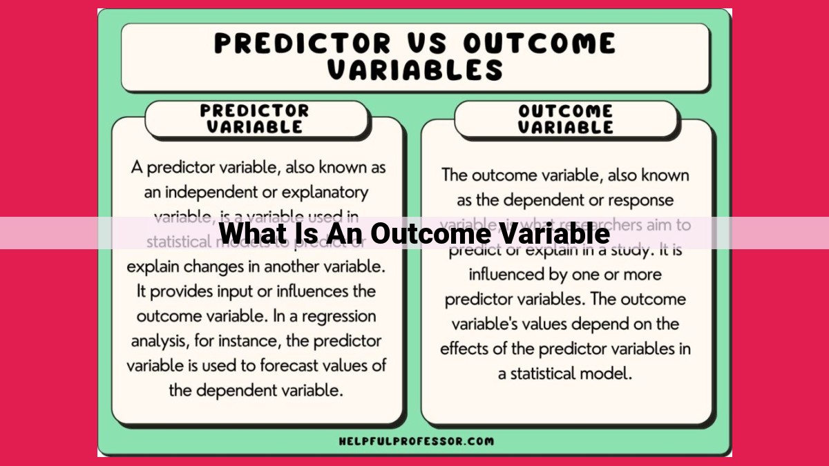 what is an outcome variable