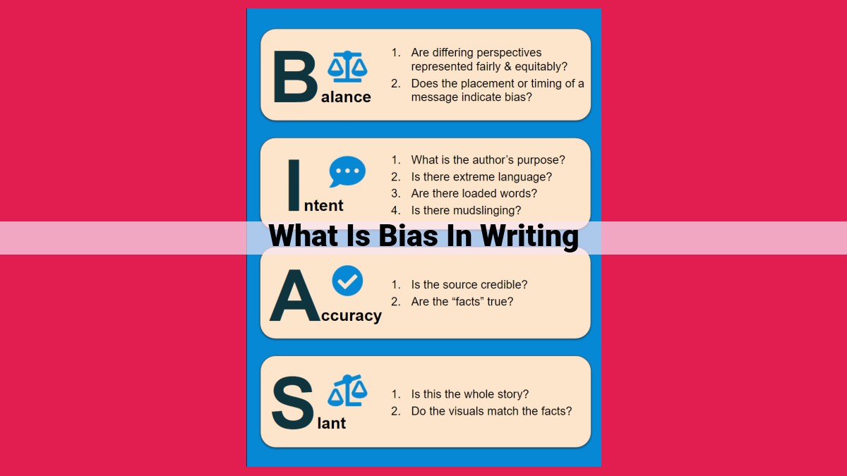 what is bias in writing