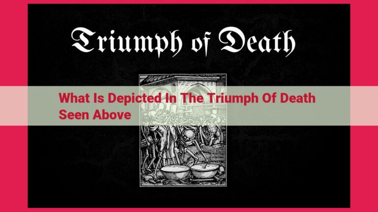 what is depicted in the triumph of death seen above