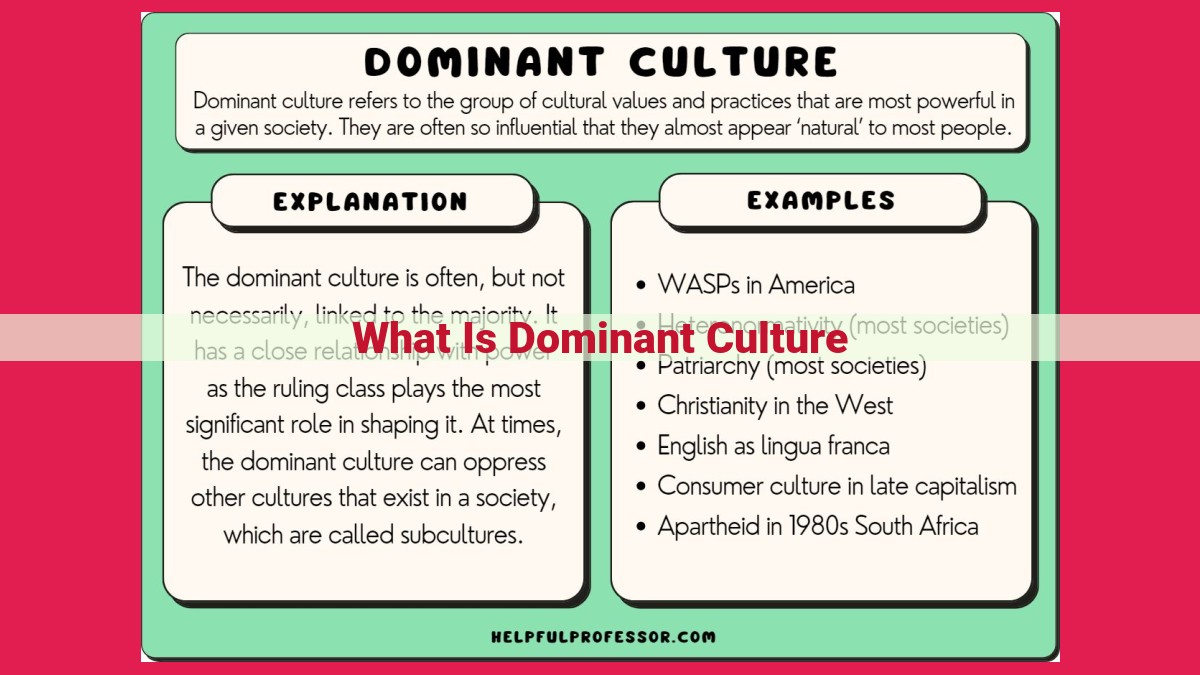 what is dominant culture