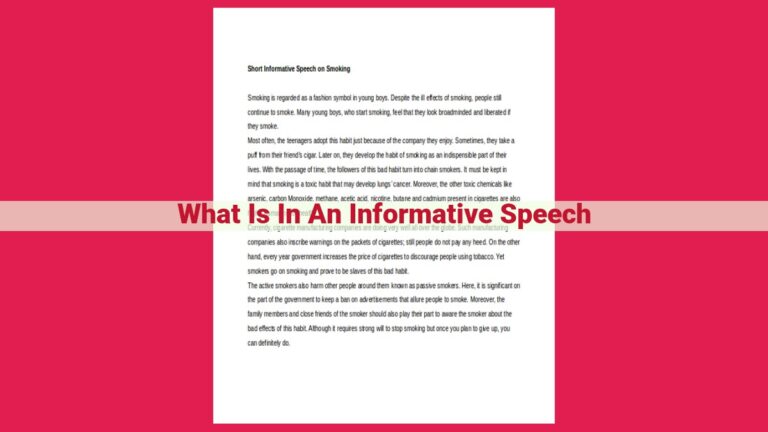 what is in an informative speech