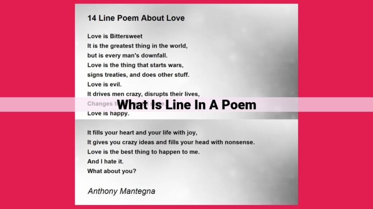 what is line in a poem