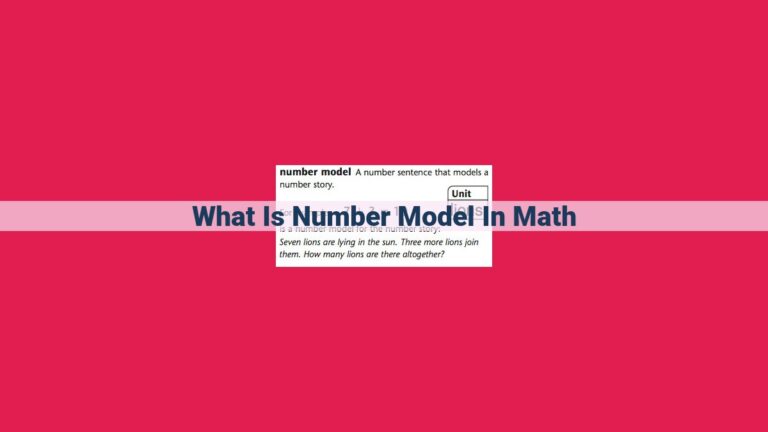 what is number model in math