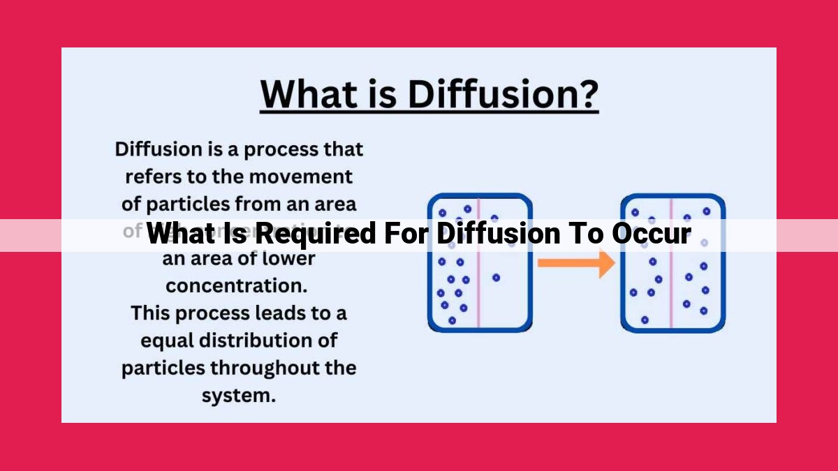 what is required for diffusion to occur