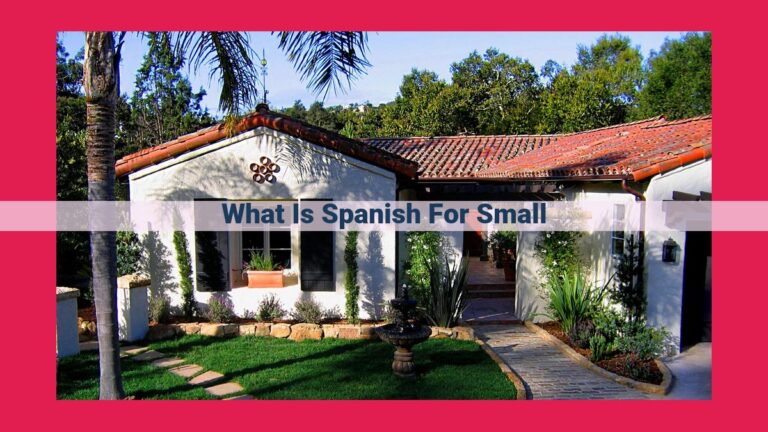 what is spanish for small