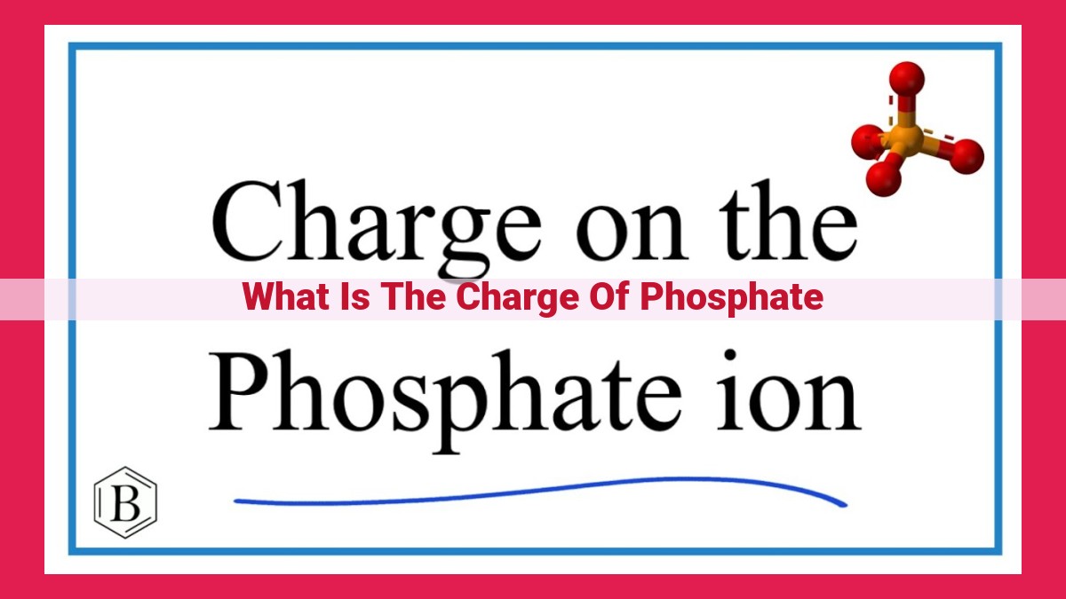 what is the charge of phosphate