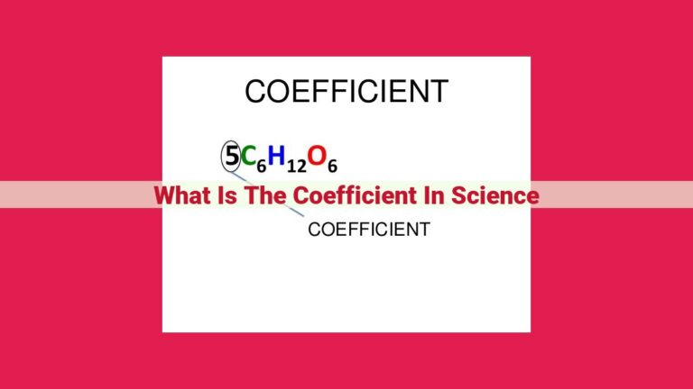 what is the coefficient in science