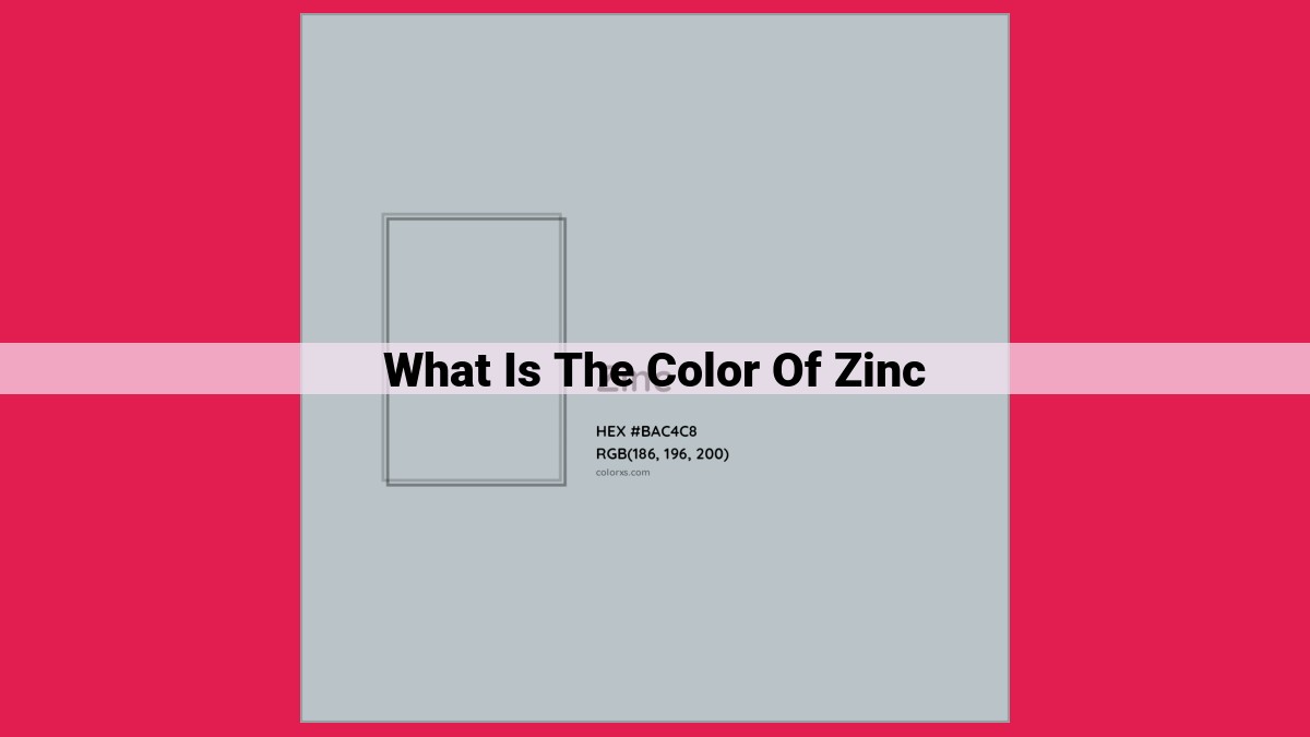 what is the color of zinc