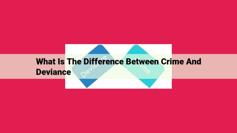 what is the difference between crime and deviance