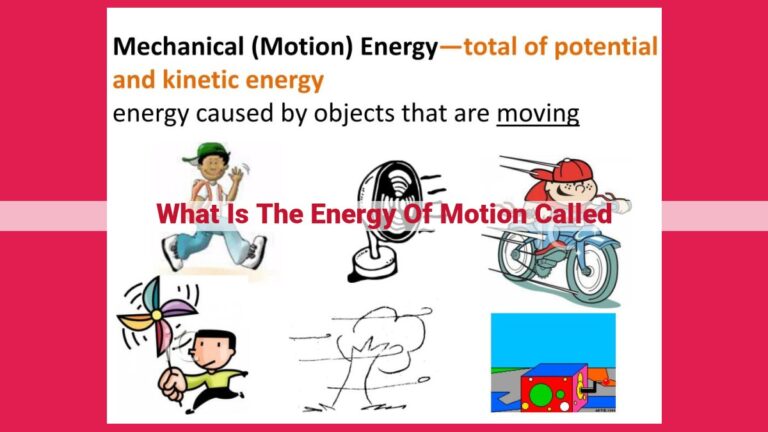 what is the energy of motion called