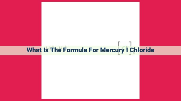 what is the formula for mercury i chloride