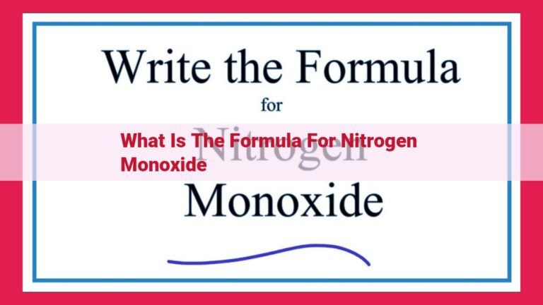 what is the formula for nitrogen monoxide