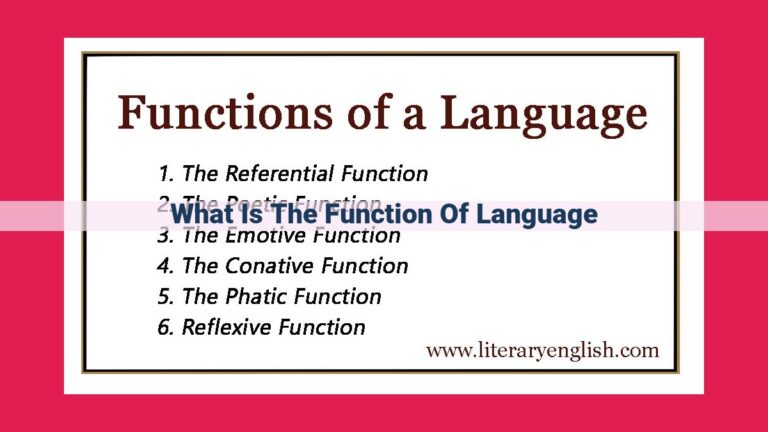 what is the function of language