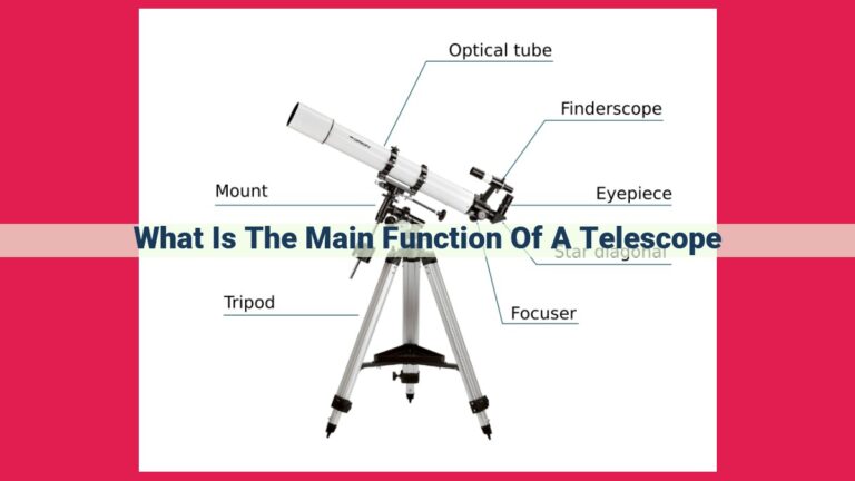 what is the main function of a telescope