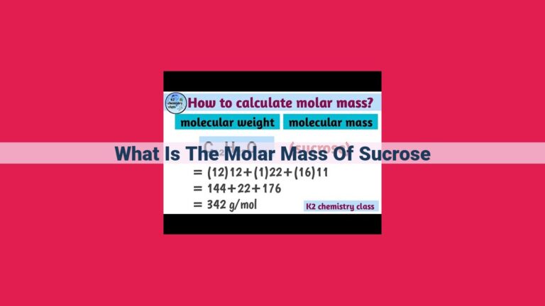 what is the molar mass of sucrose