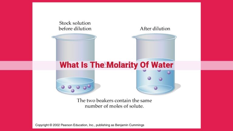 what is the molarity of water