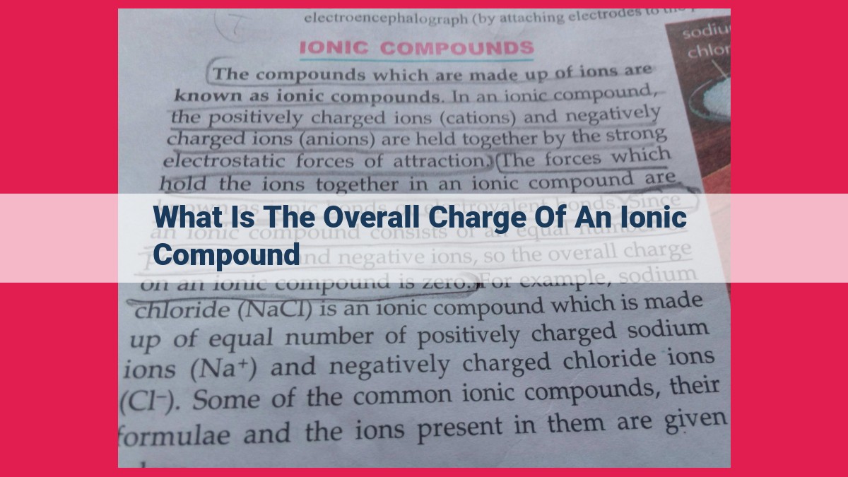 what is the overall charge of an ionic compound