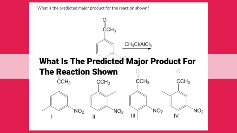 what is the predicted major product for the reaction shown