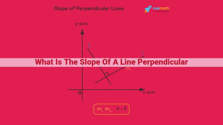 what is the slope of a line perpendicular