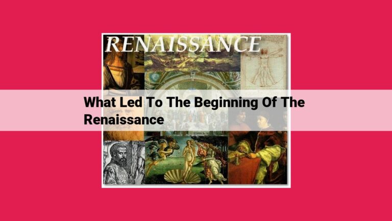 what led to the beginning of the renaissance