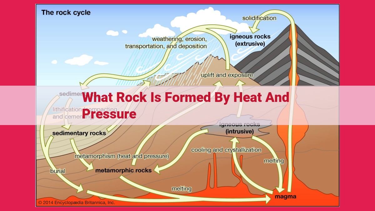 what rock is formed by heat and pressure