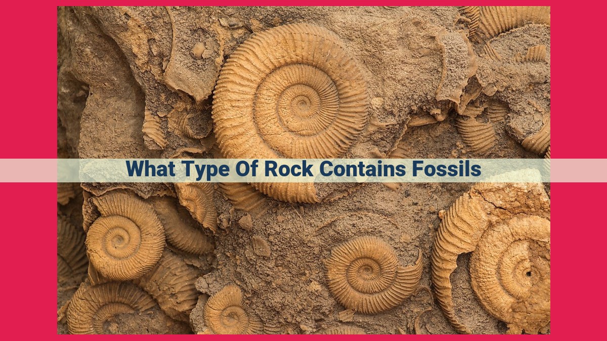 what type of rock contains fossils