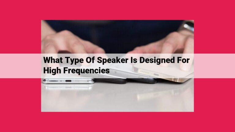 what type of speaker is designed for high frequencies